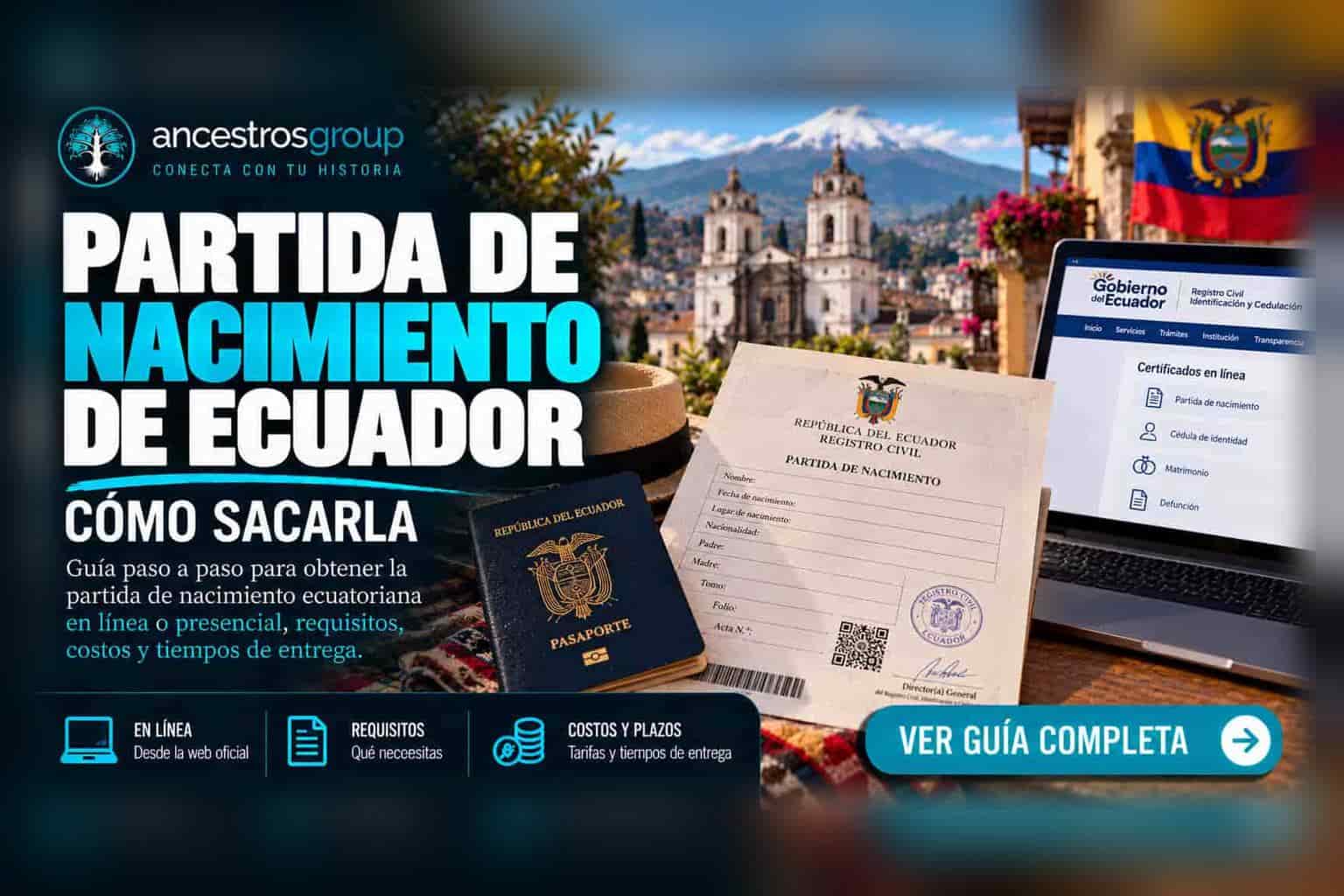 Partida de nacimiento de Ecuador