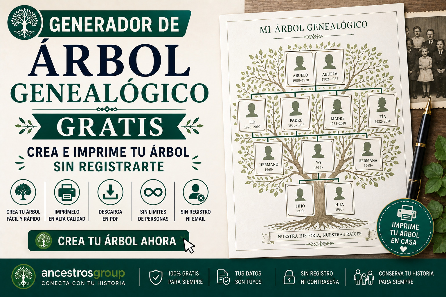 árbol genealógico gratis