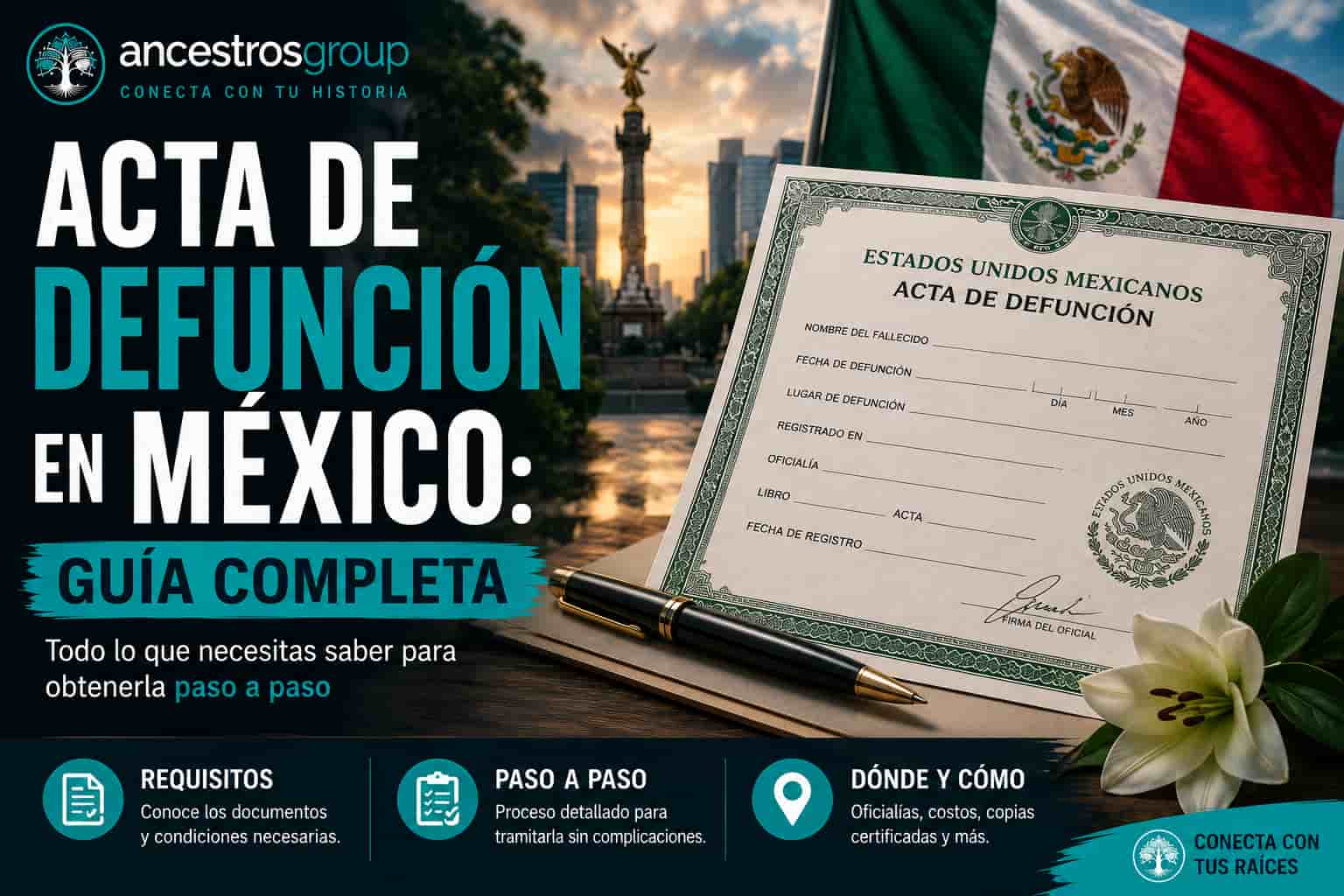 Documento oficial del Registro Civil de México