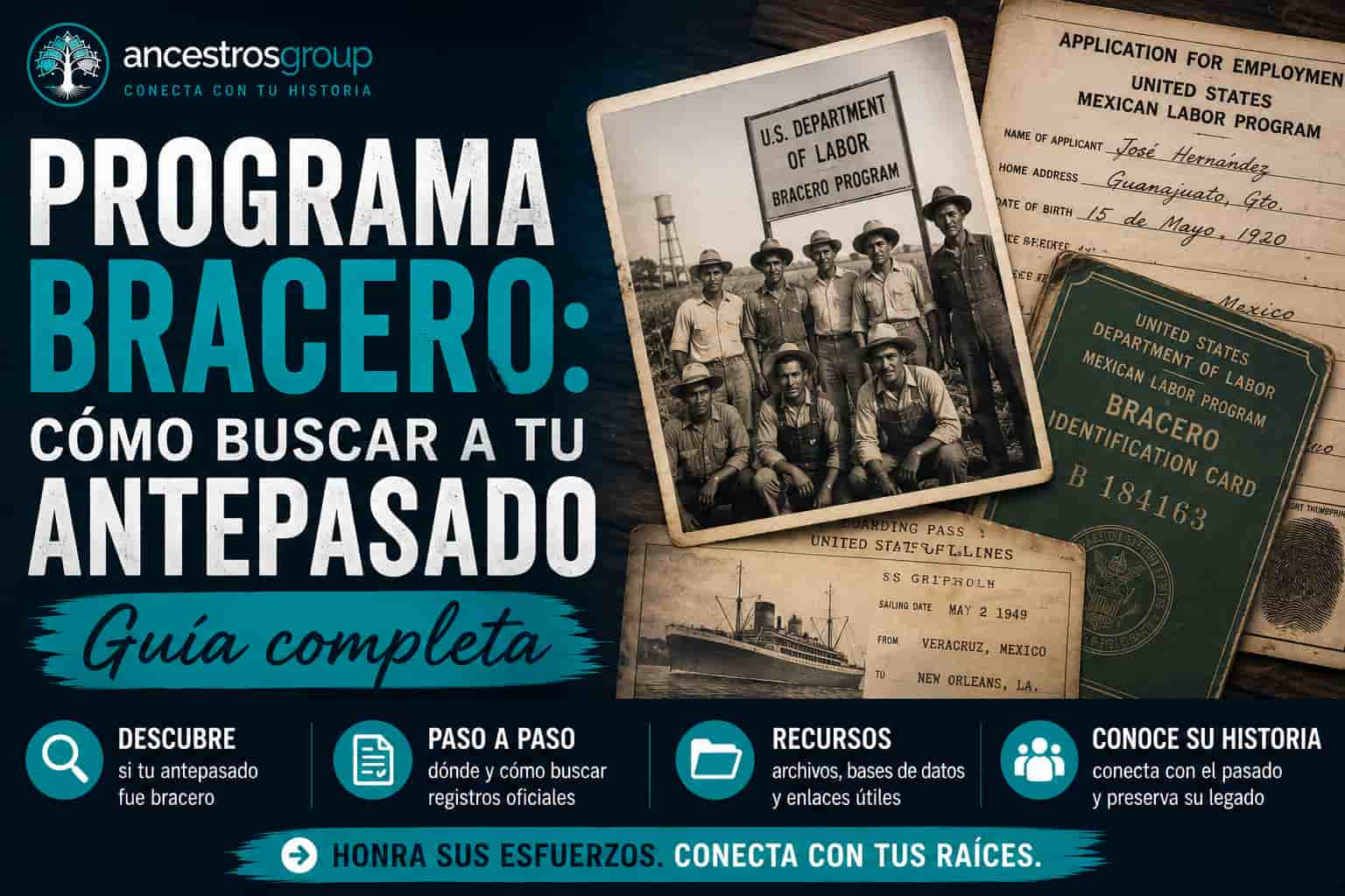 Trabajadores agrícolas del Programa Bracero, años 50