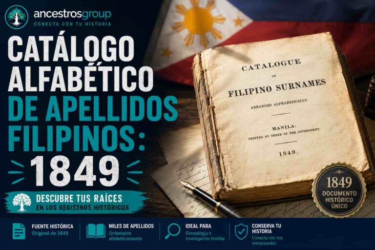 Catálogo alfabético de apellidos filipinos, 1849