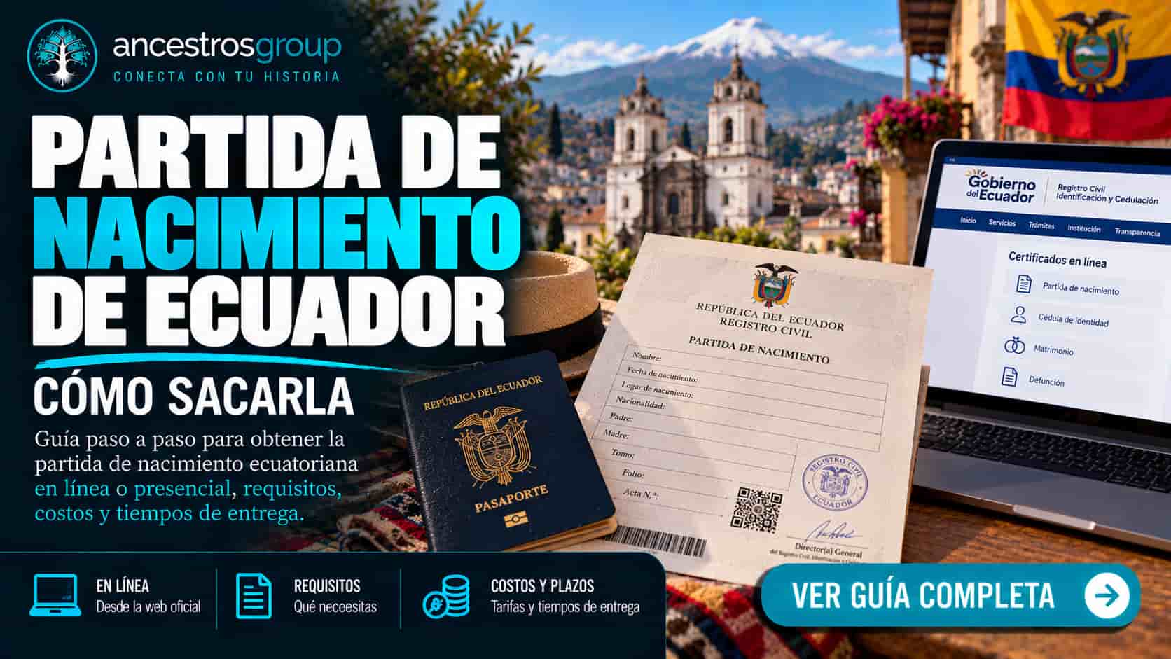 Partida de nacimiento de Ecuador